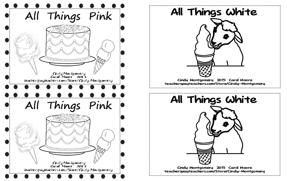 Sunny Days & Lazy Nights: Blackline Color Words Emergent Readers that focus on color and sight words @ TpT