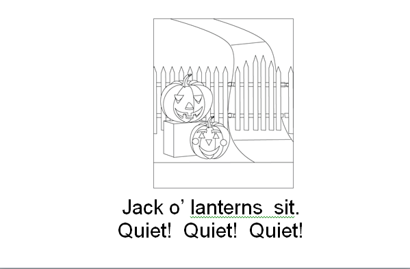 Every Day is the Weekend! : On a Trick or Treating Night Halloween emergent reader sample pg